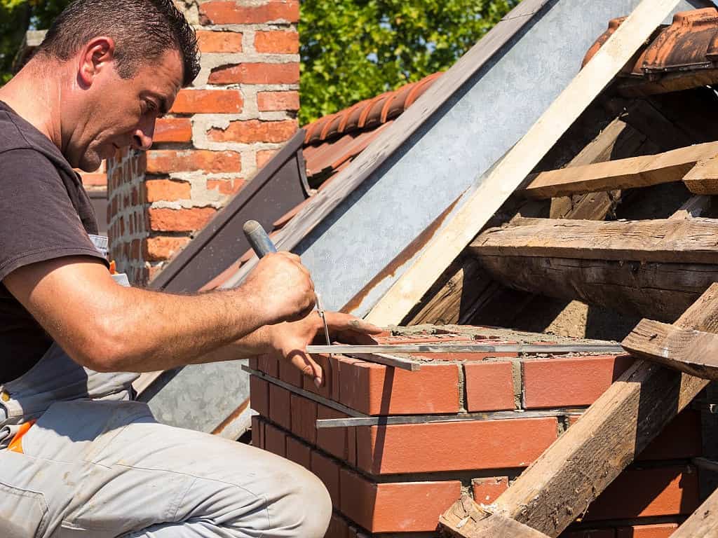 Erie chimney workers