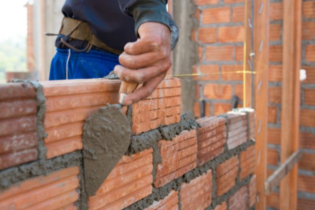 Brick mortar repair work